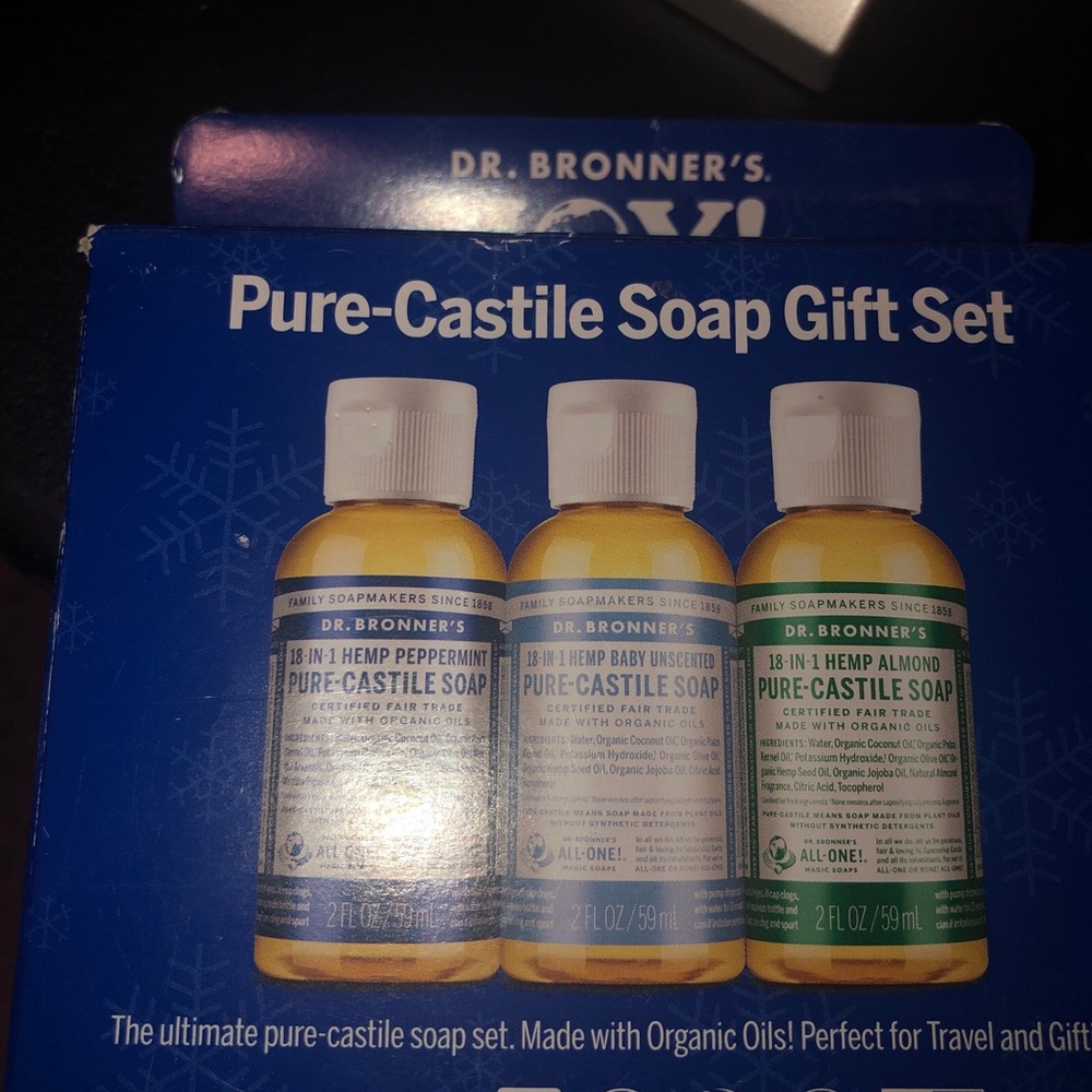 Pure-Castile Soap Gift Set - Peppermint Unscented Almond